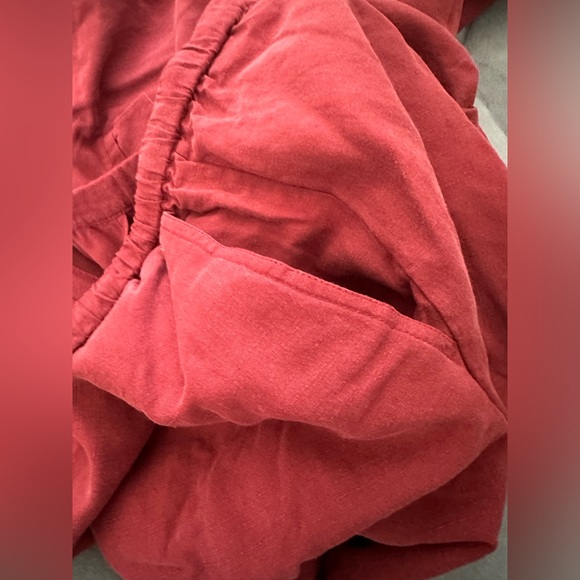 Silk linen blend Kate hill casual red women’s pants  drawstring size 10 - Picture 4 of 13